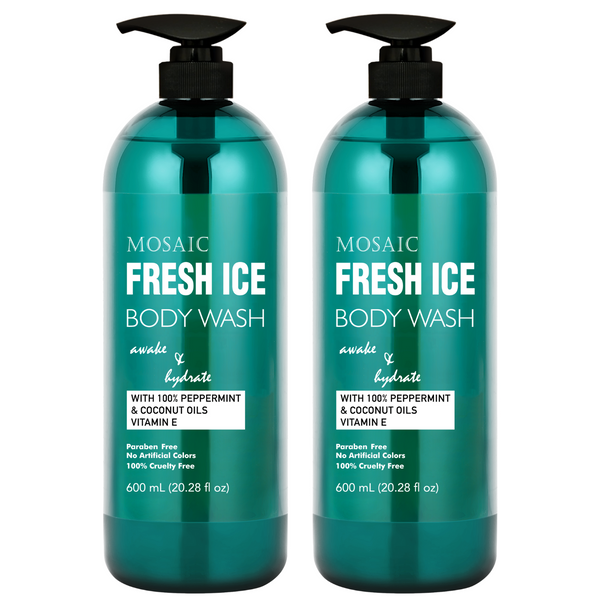 Fresh Ice Body Wash with Vitamin E, 20.2 FL Oz Bottle (Pack of 2)