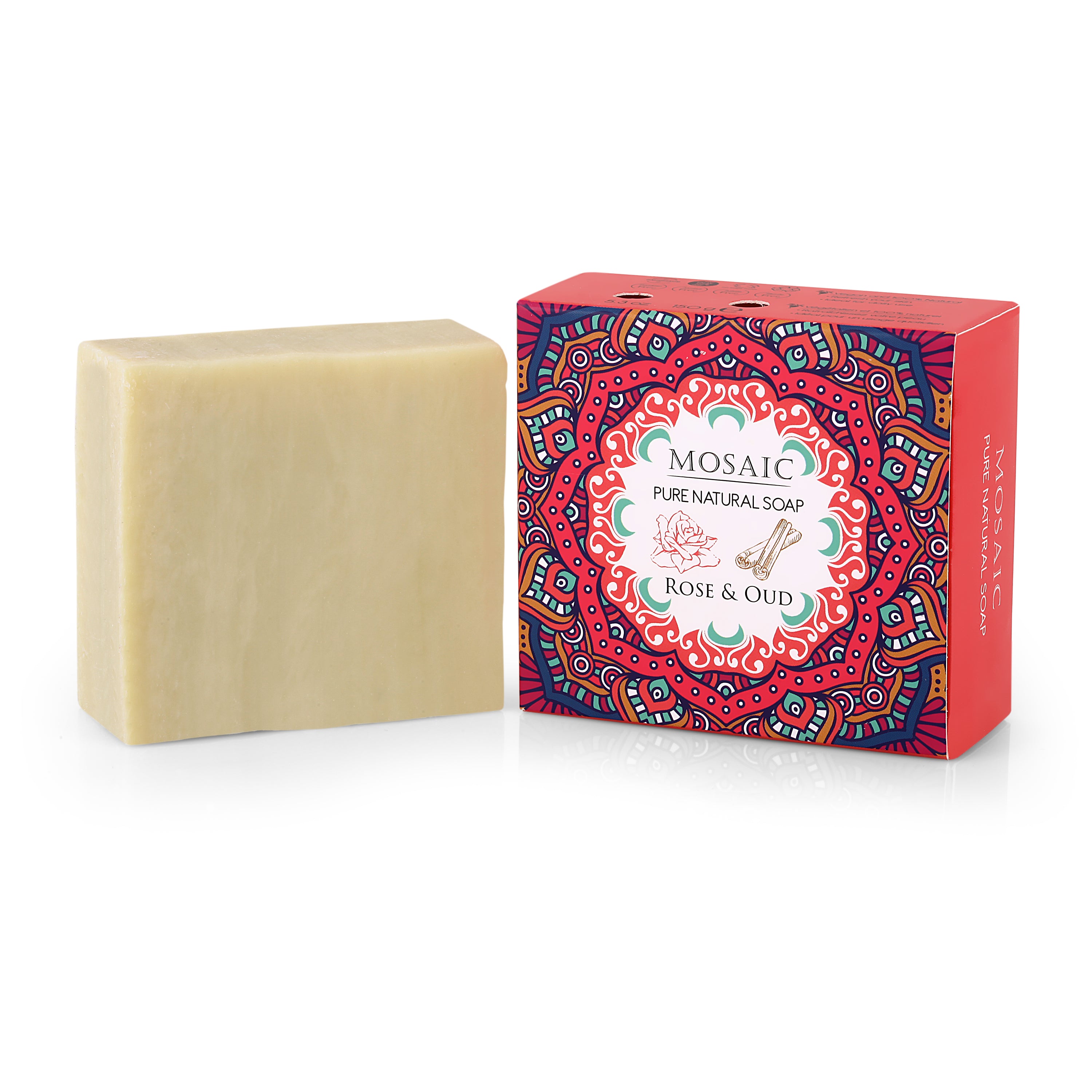 Rose & Oud Beauty Soap with Olive Oil, 5.3 oz