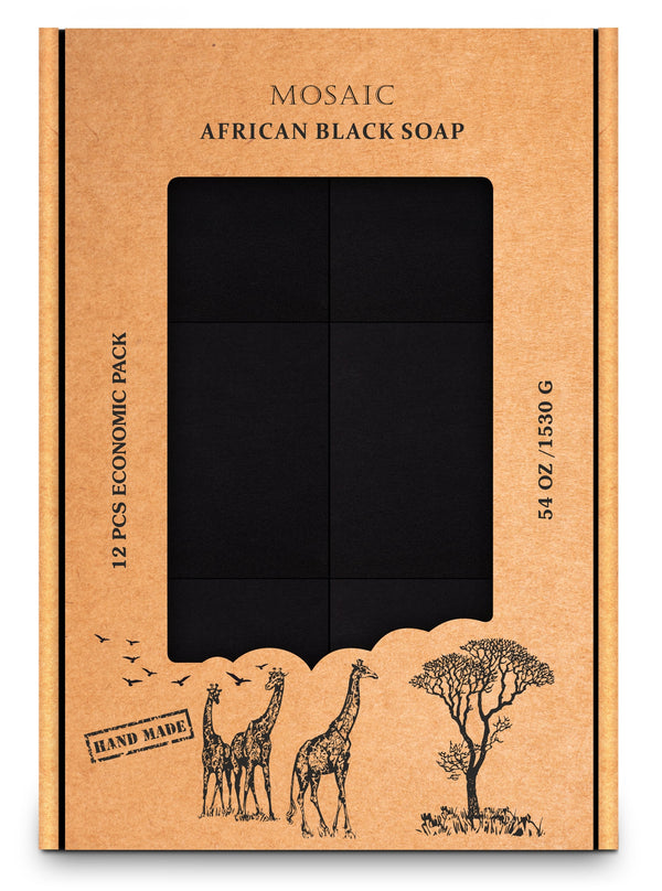 Hand Crafted African Bar Soap Set of 12 (4.5 oz each)