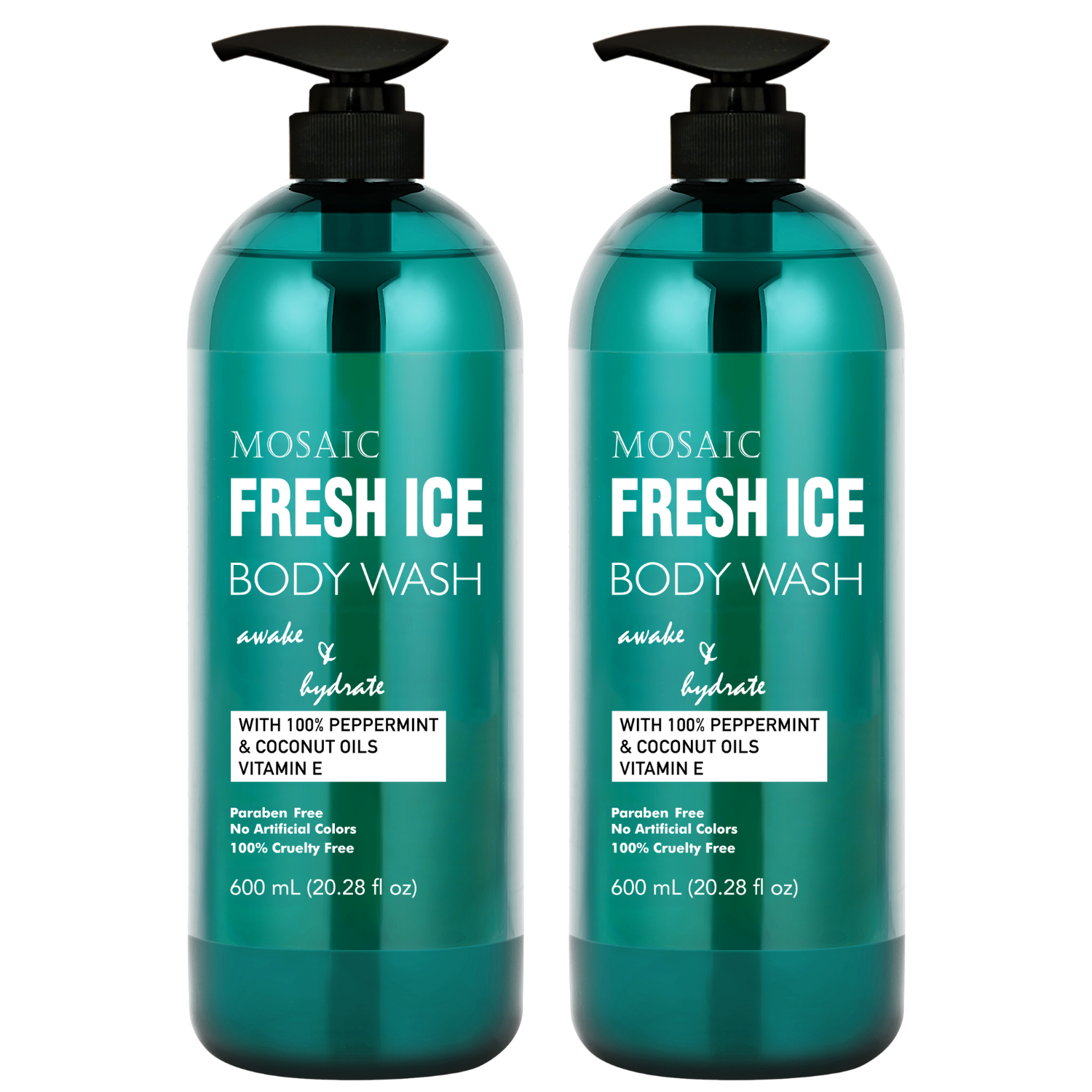 Fresh Ice Body Wash with Vitamin E, 20.2 FL Oz Bottle (Pack of 2)