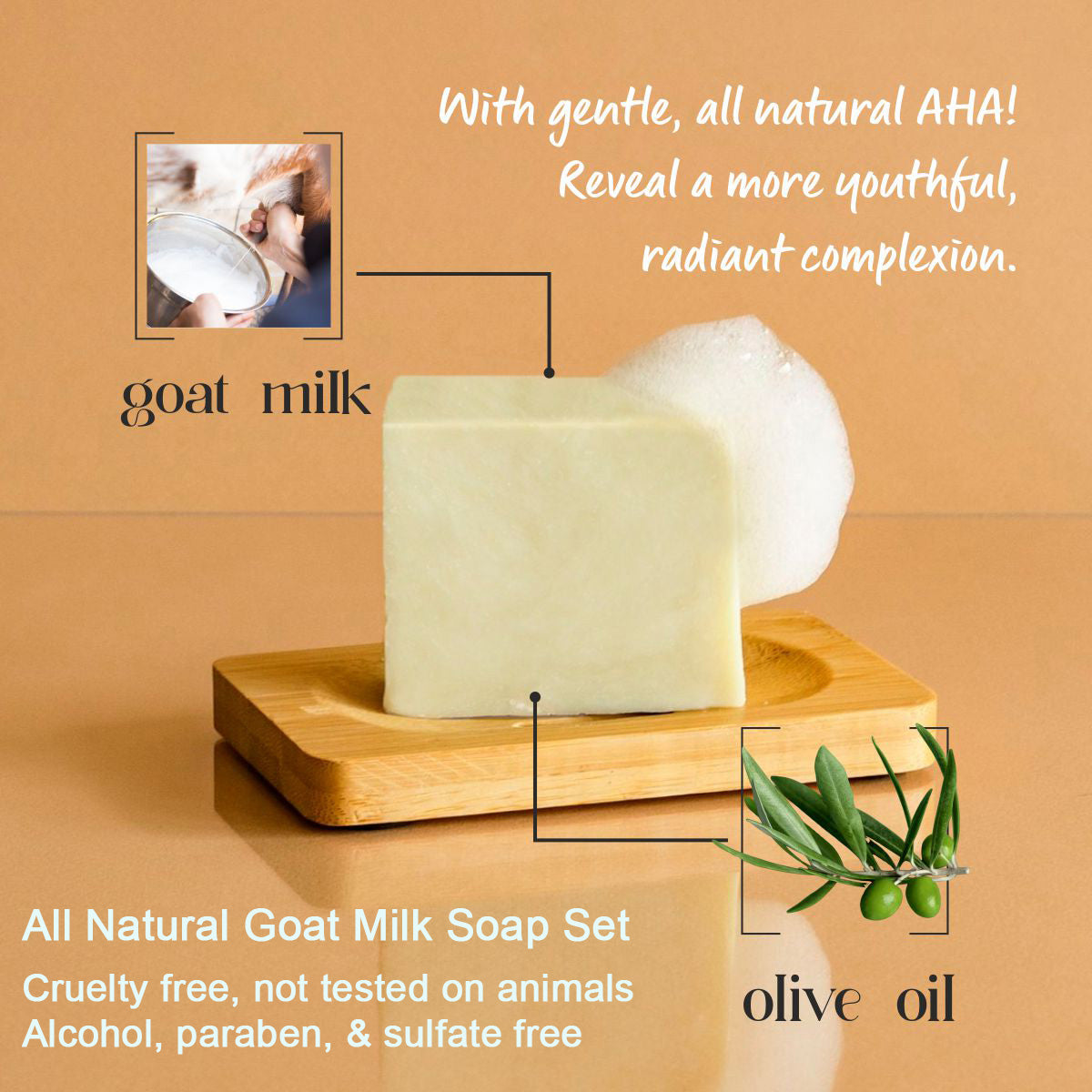 Hand Crafted Goat Milk Bar Soap Set of 12 (4.5 oz each)