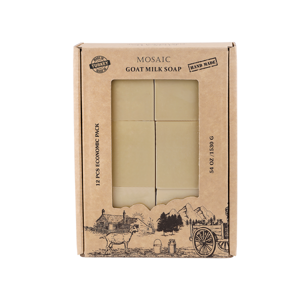 Hand Crafted Goat Milk Bar Soap Set of 12 (4.5 oz each)