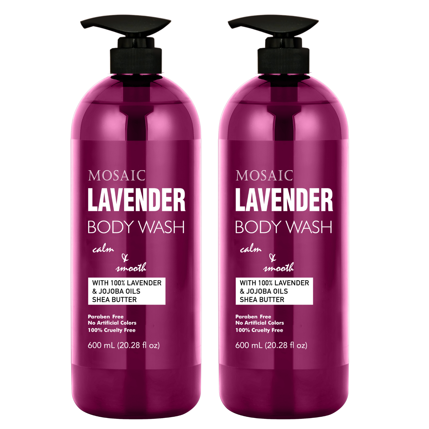 Lavender Body Wash with Vitamin E, 20.2 FL Oz Bottle (Pack of 2)