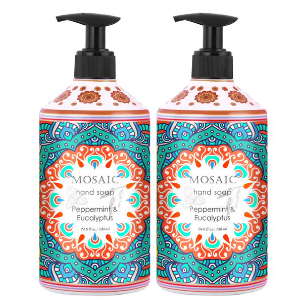 Peppermint & Eucalyptus Liquid Hand Soap 24.6 fl oz Each (Set of 2)
